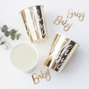 Gold 'Oh Baby' Cups
