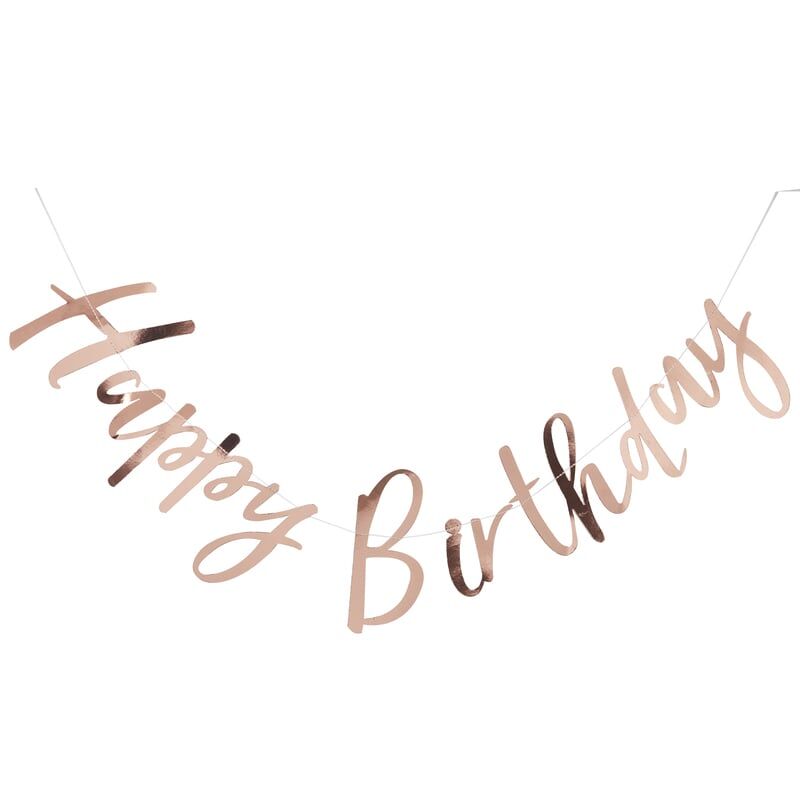 Rose Gold 'Happy Birthday' Banner