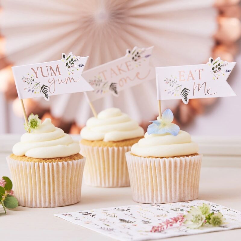 Floral Cupcake Toppers